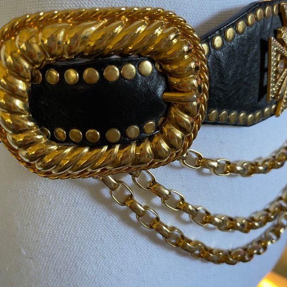 Chain Stud Belt 1990’s Apropos 33 inches main image 6
